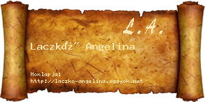 Laczkó Angelina névjegykártya